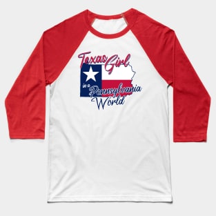 Texas Girl in a Pennsylvania World Baseball T-Shirt